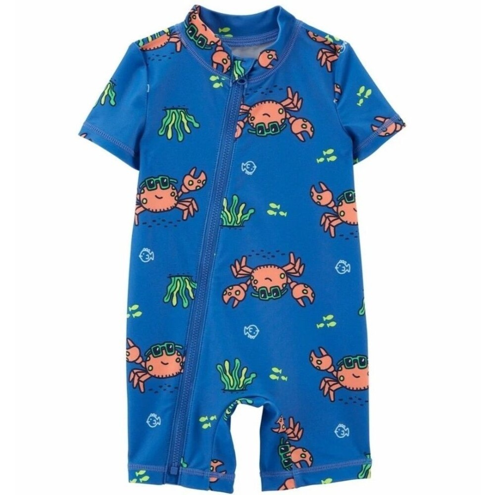 Carters Baby Boys Swim Rashguard One-Piece 6month UPF 50+